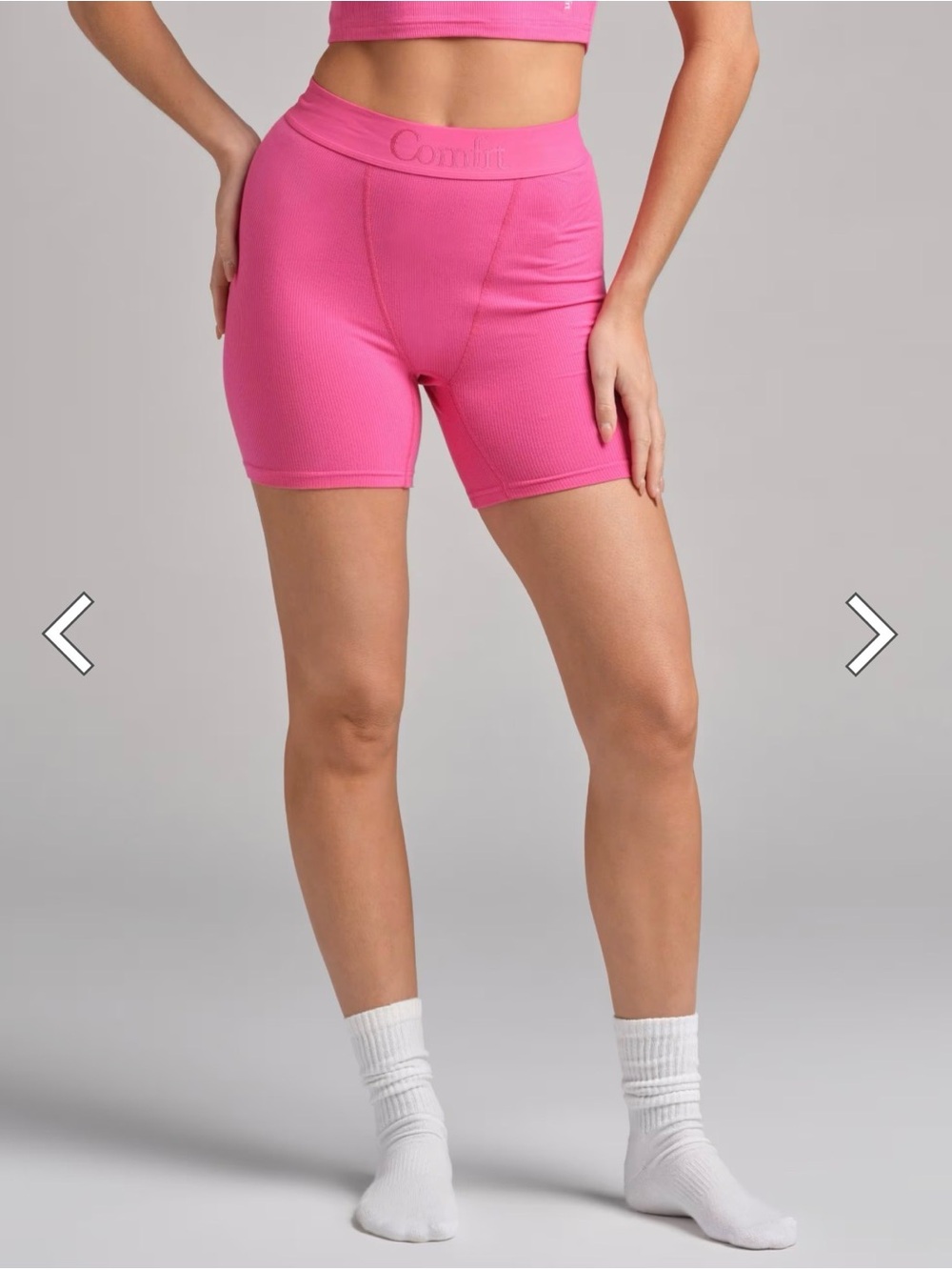 Rib Contour Boxer in Hot Pink
